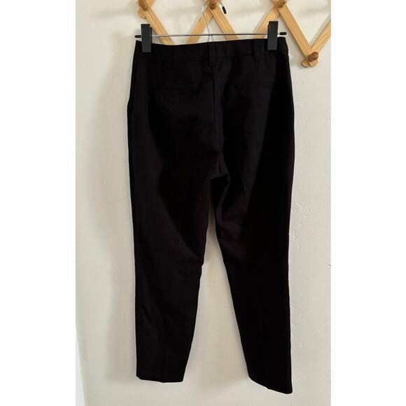 Topshop Pants Women's 2 Petite Trousers Black Straight Leg Ankle Mid Rise - Picture 5 of 7